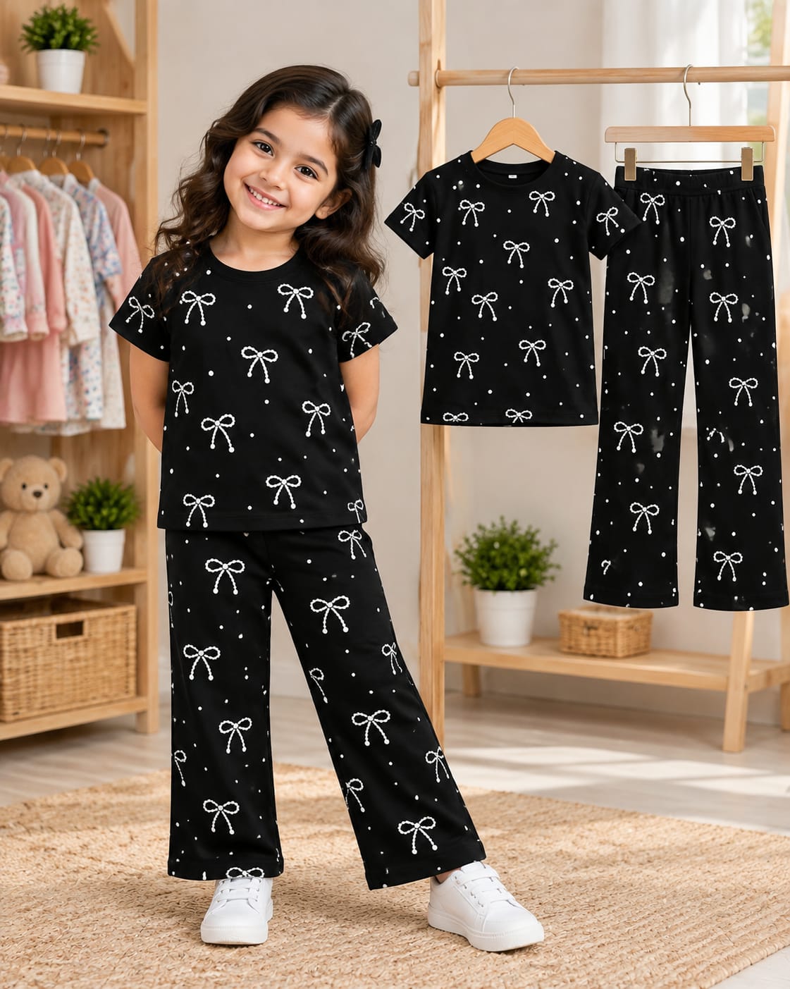 Baby & Kids 2pcs Printed T-shirt & Full Pant (3mths-12yrs)