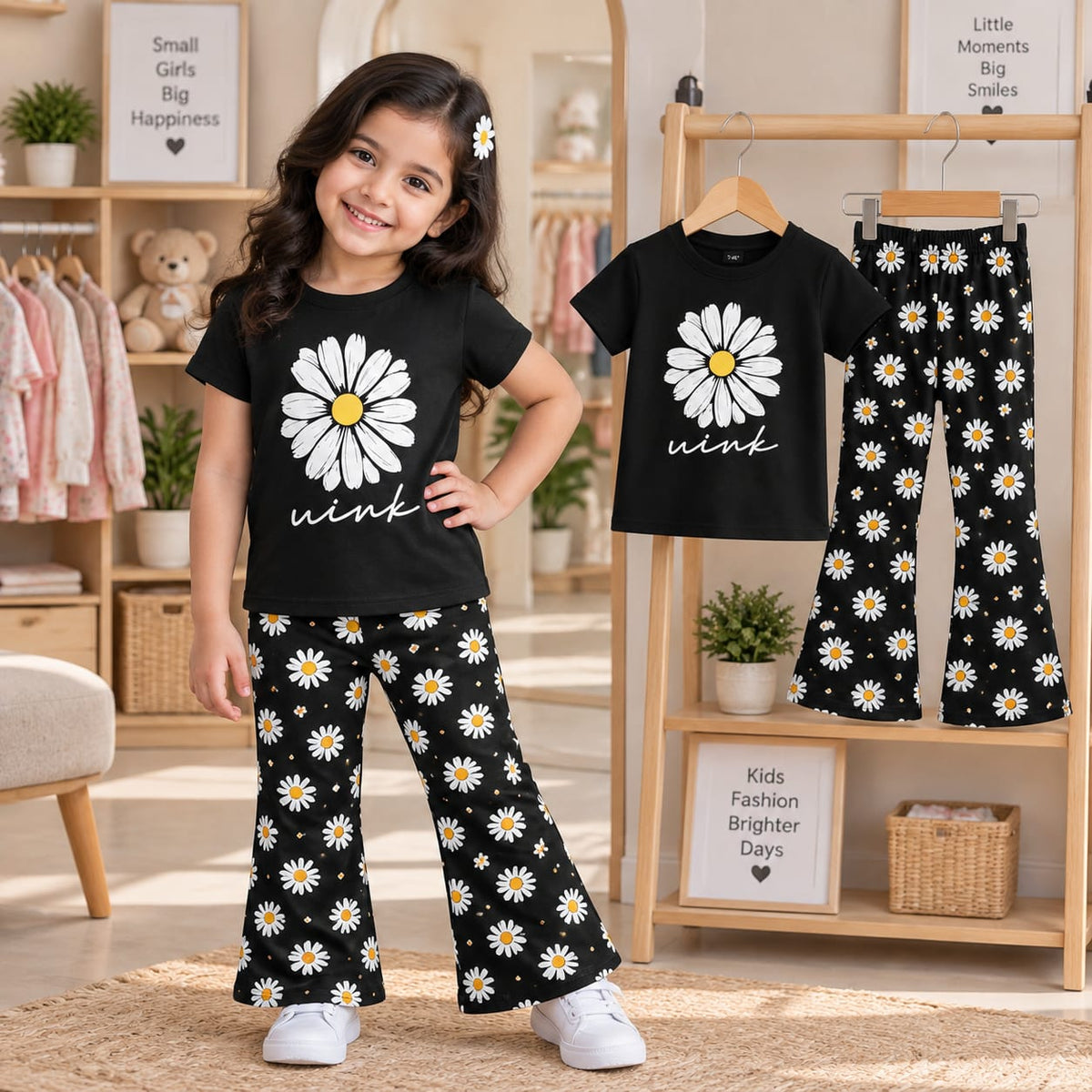 Baby & Kids 2pcs Printed T-shirt & Full Pant (3mths-12yrs)