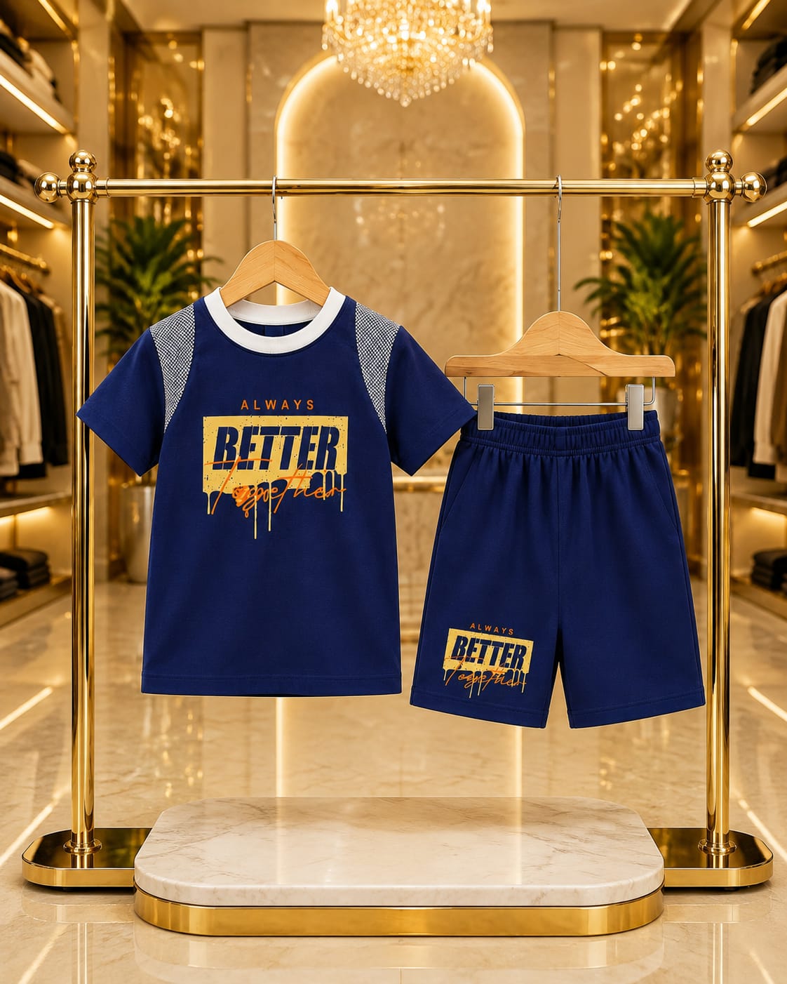 T-Shirt & Short Pant Set-(3 Month - 6 Years)