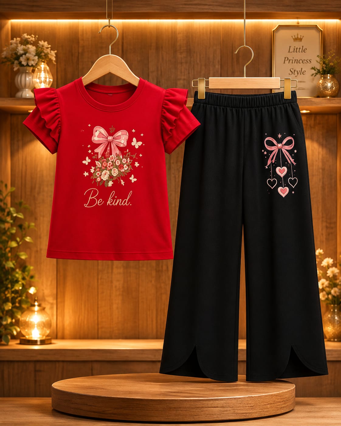 Baby & Kids 2pcs Printed T-shirt & Full Pant (3mths-12yrs)