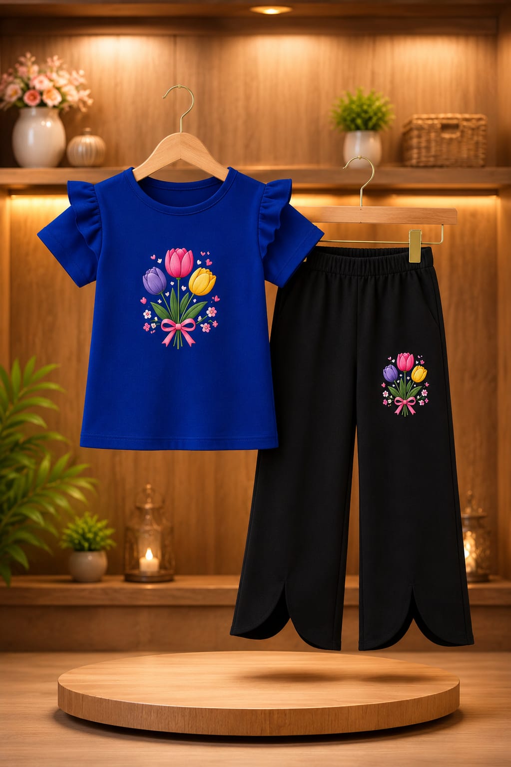 Baby & Kids 2pcs Printed T-shirt & Full Pant (3mths-12yrs)