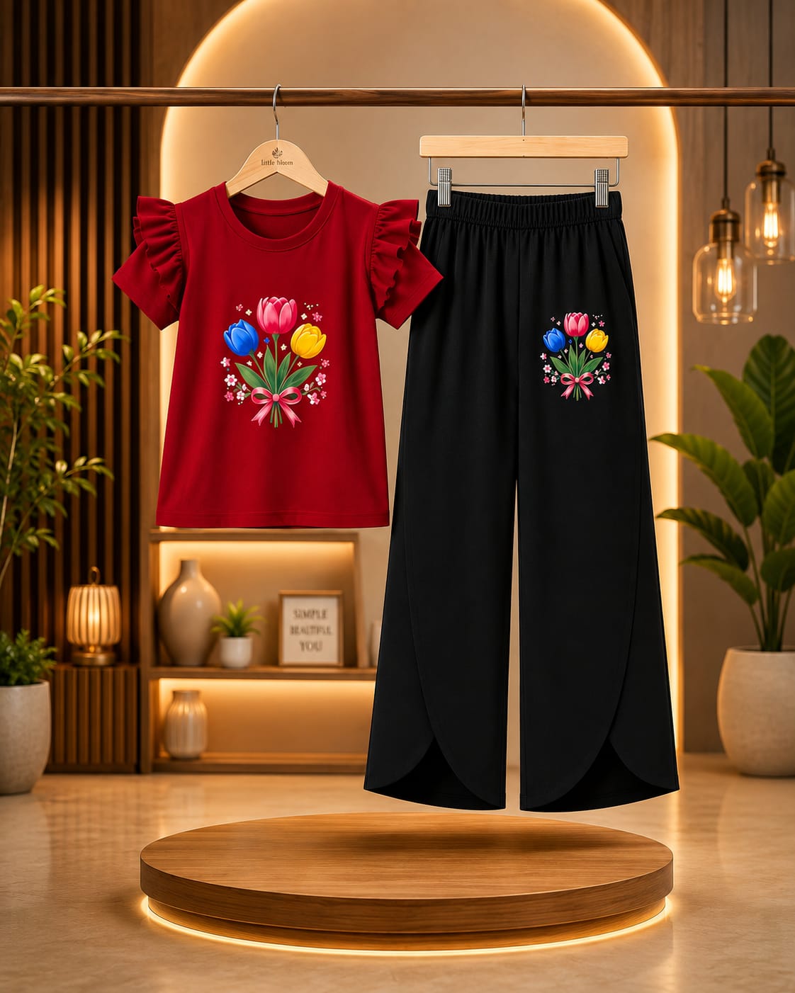 Baby & Kids 2pcs Printed T-shirt & Full Pant (3mths-12yrs)