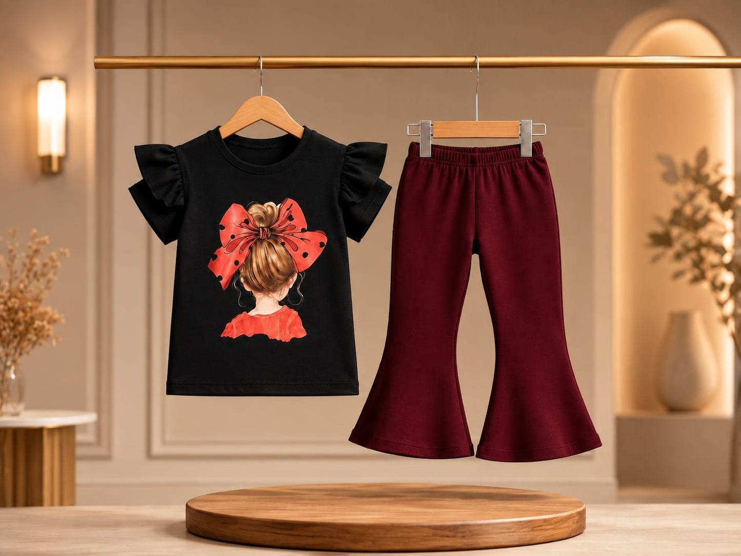 Baby & Kids 2pcs Printed T-shirt & Full Pant (3mths-12yrs)