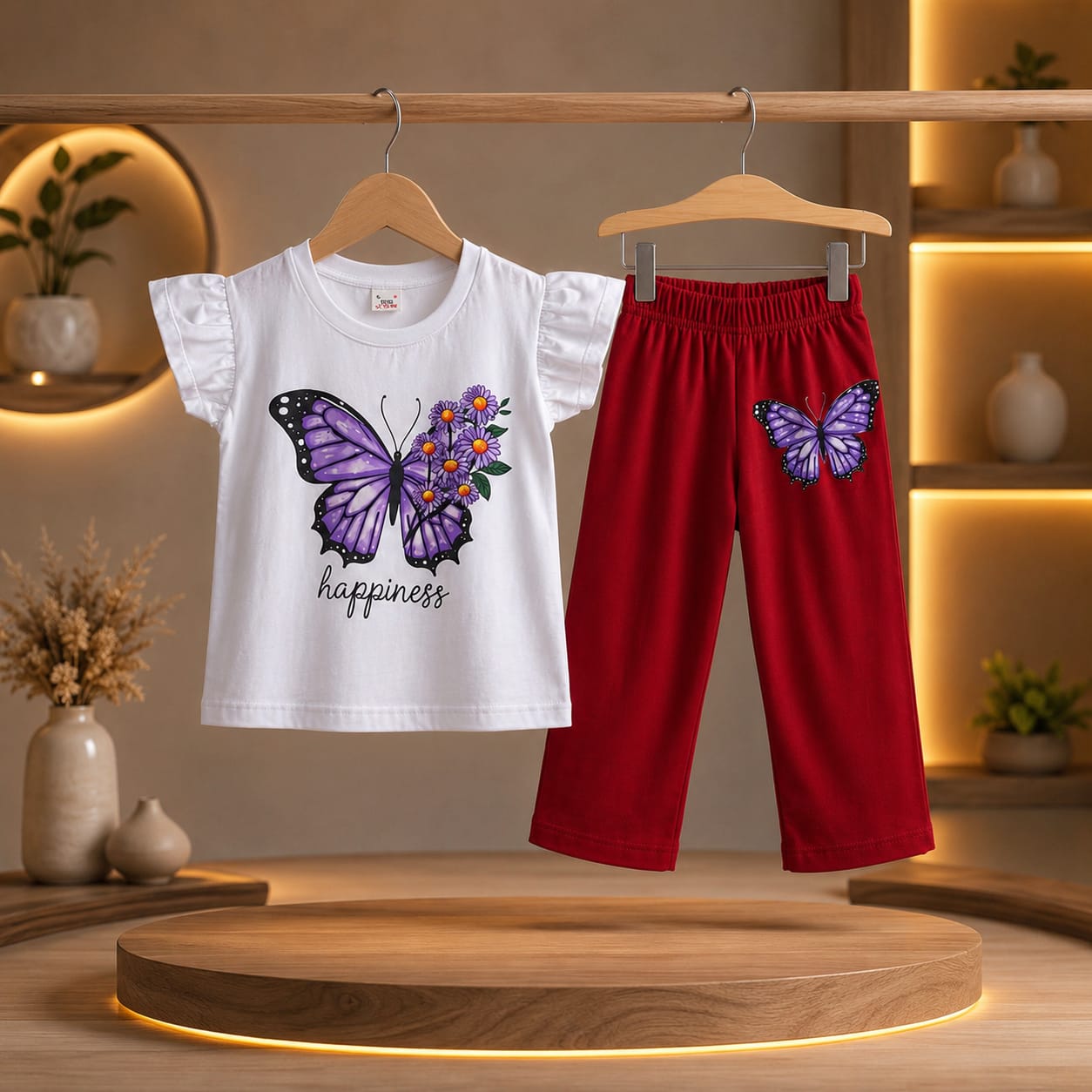 Baby & Kids 2pcs Printed T-shirt & Full Pant (3mths-12yrs)