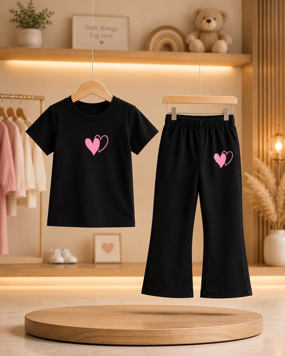 Baby & Kids 2pcs Printed T-shirt & Full Pant (3mths-12yrs)