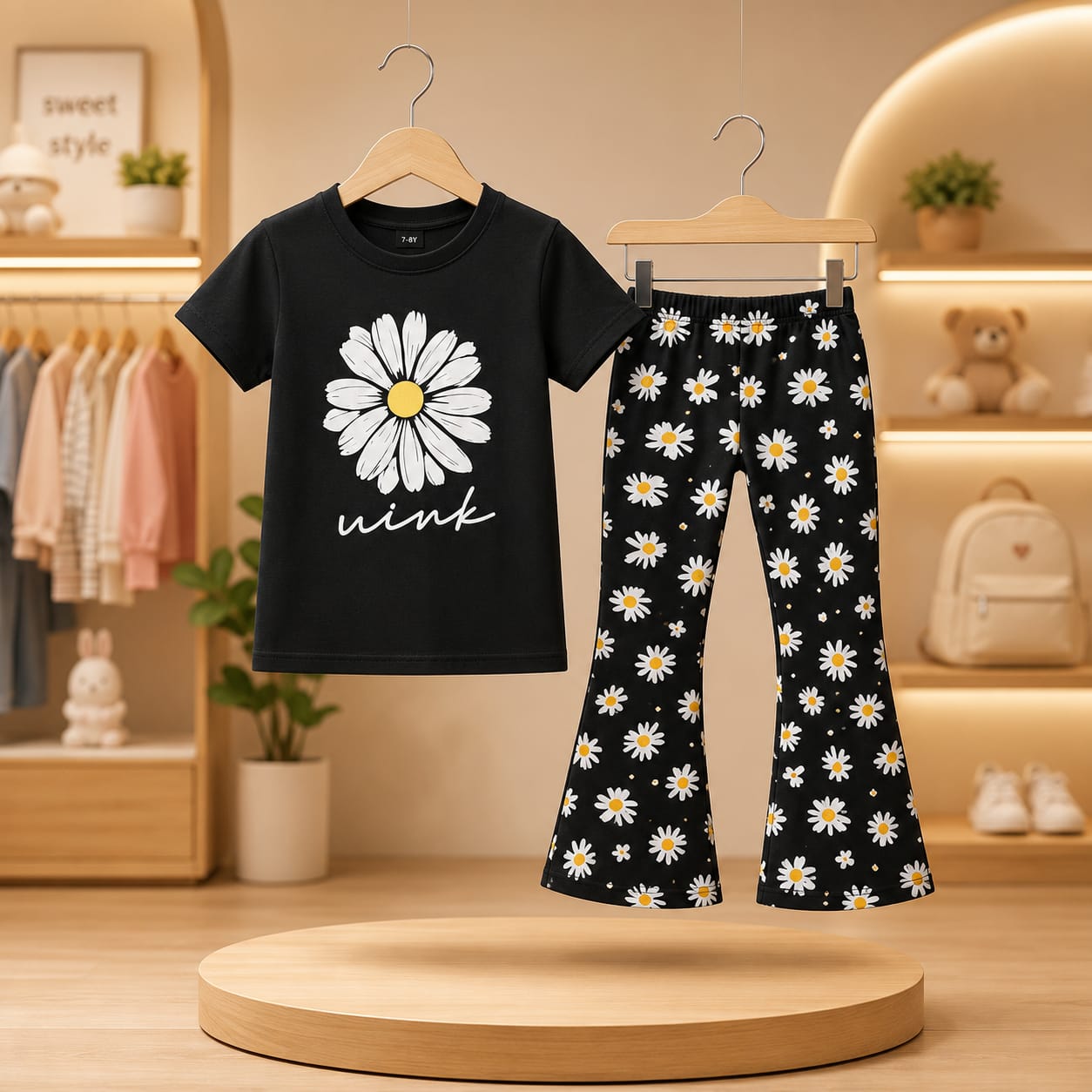 Baby & Kids 2pcs Printed T-shirt & Full Pant (3mths-12yrs)
