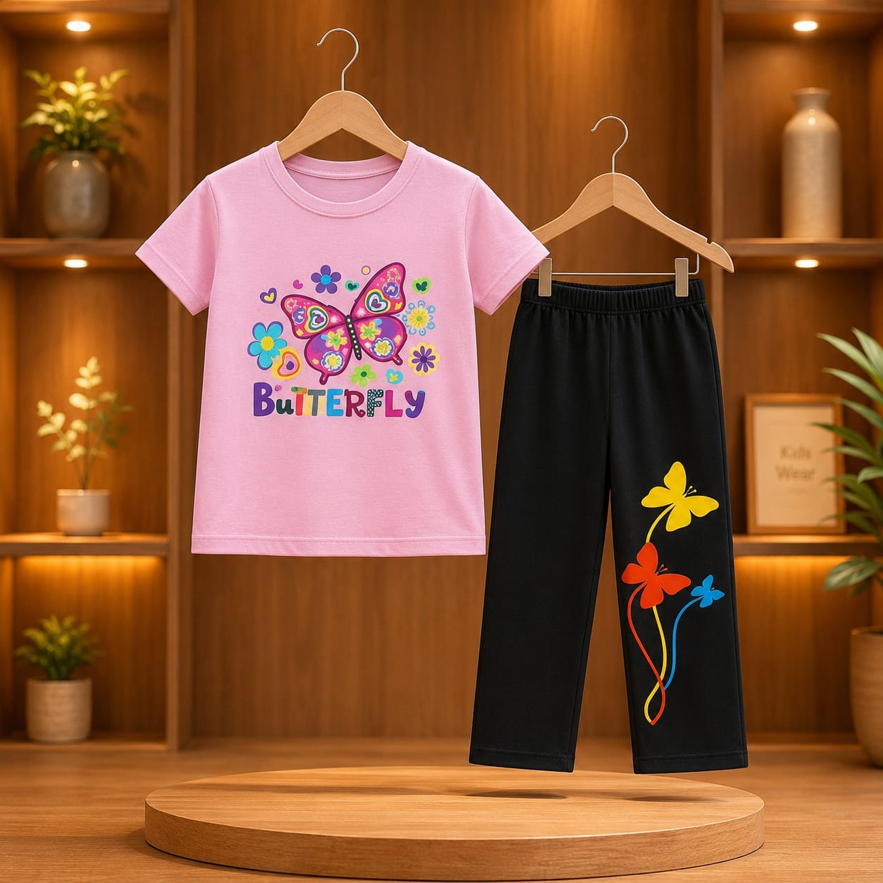 Baby & Kids 2pcs Printed T-shirt & Full Pant (3mths-12yrs)