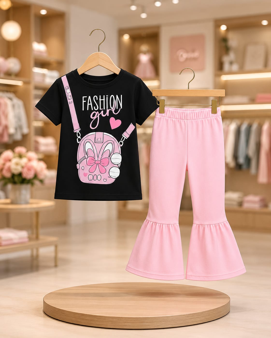Baby & Kids 2pcs Printed T-shirt & Full Pant (3mths-12yrs)