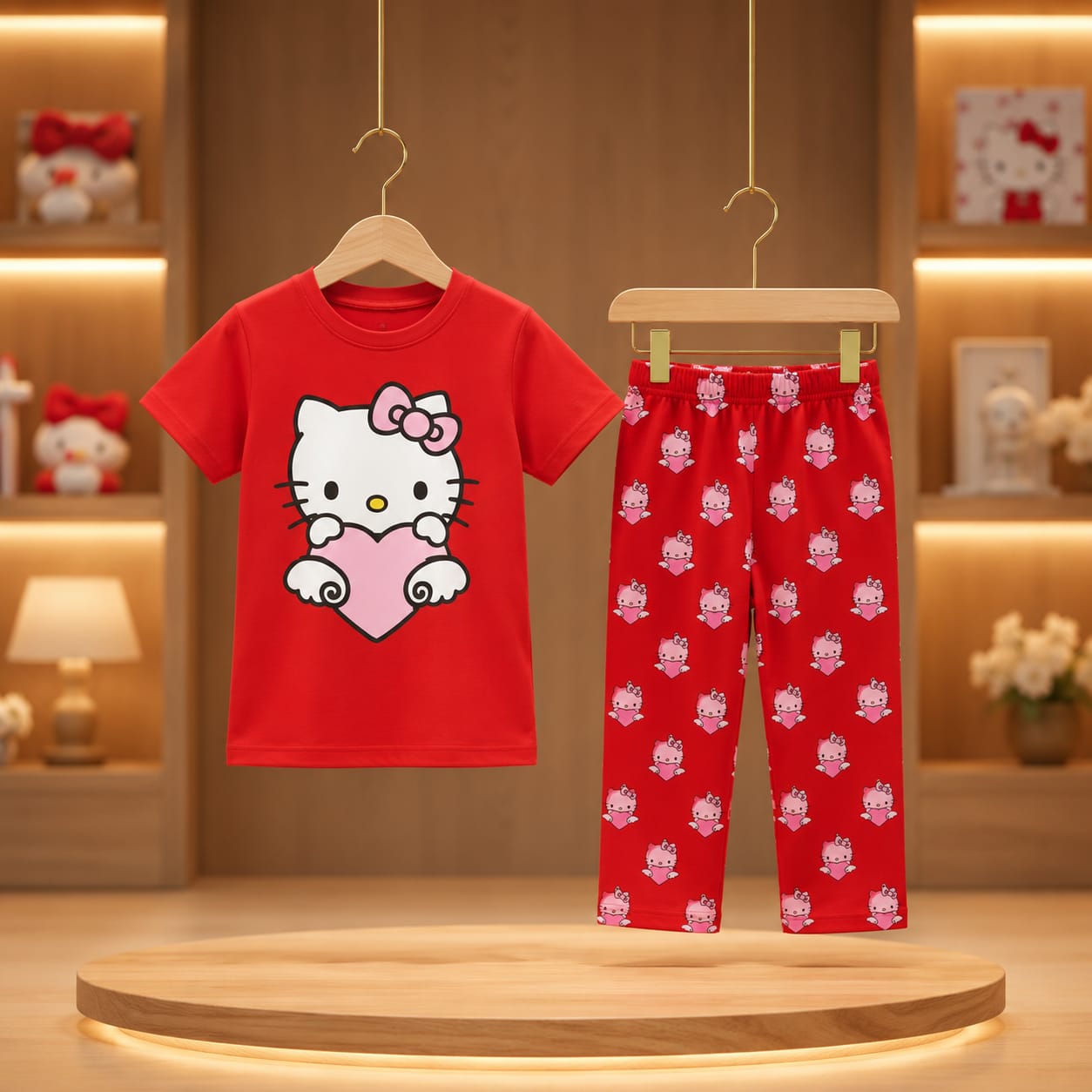 Baby & Kids 2pcs Printed T-shirt & Full Pant (3mths-12yrs)