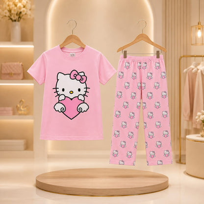 Baby & Kids 2pcs Printed T-shirt & Full Pant (3mths-12yrs)