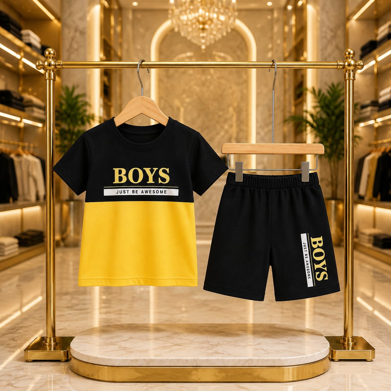 T-Shirt & Short Pant Set-(3 Month - 6 Years)