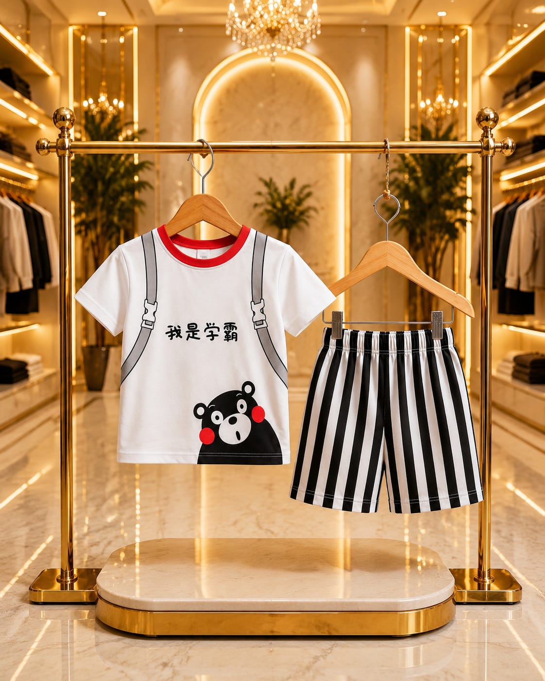 T-Shirt & Short Pant Set-(3 Month - 6 Years)