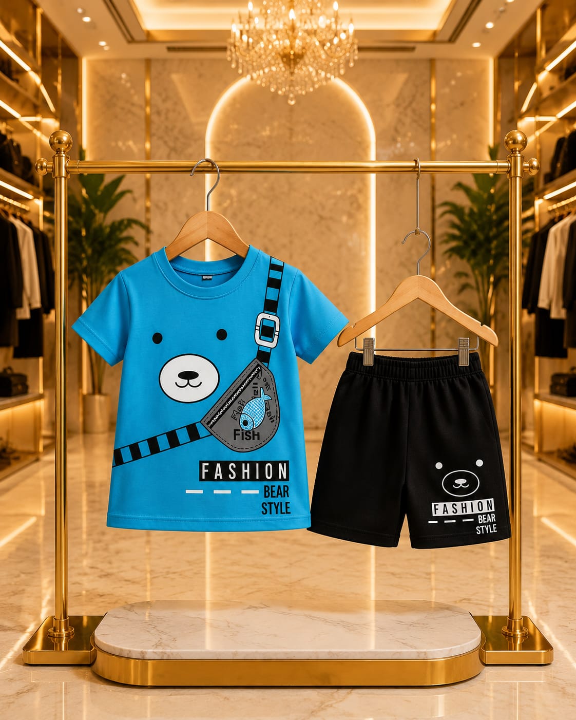 T-Shirt & Short Pant Set-(3 Month - 6 Years)