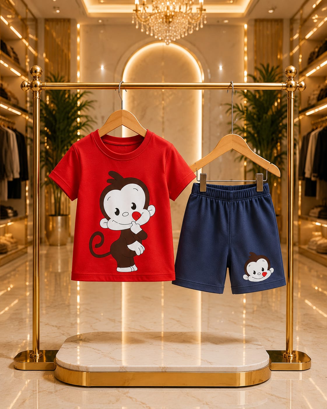 T-Shirt & Short Pant Set-(3 Month - 6 Years)