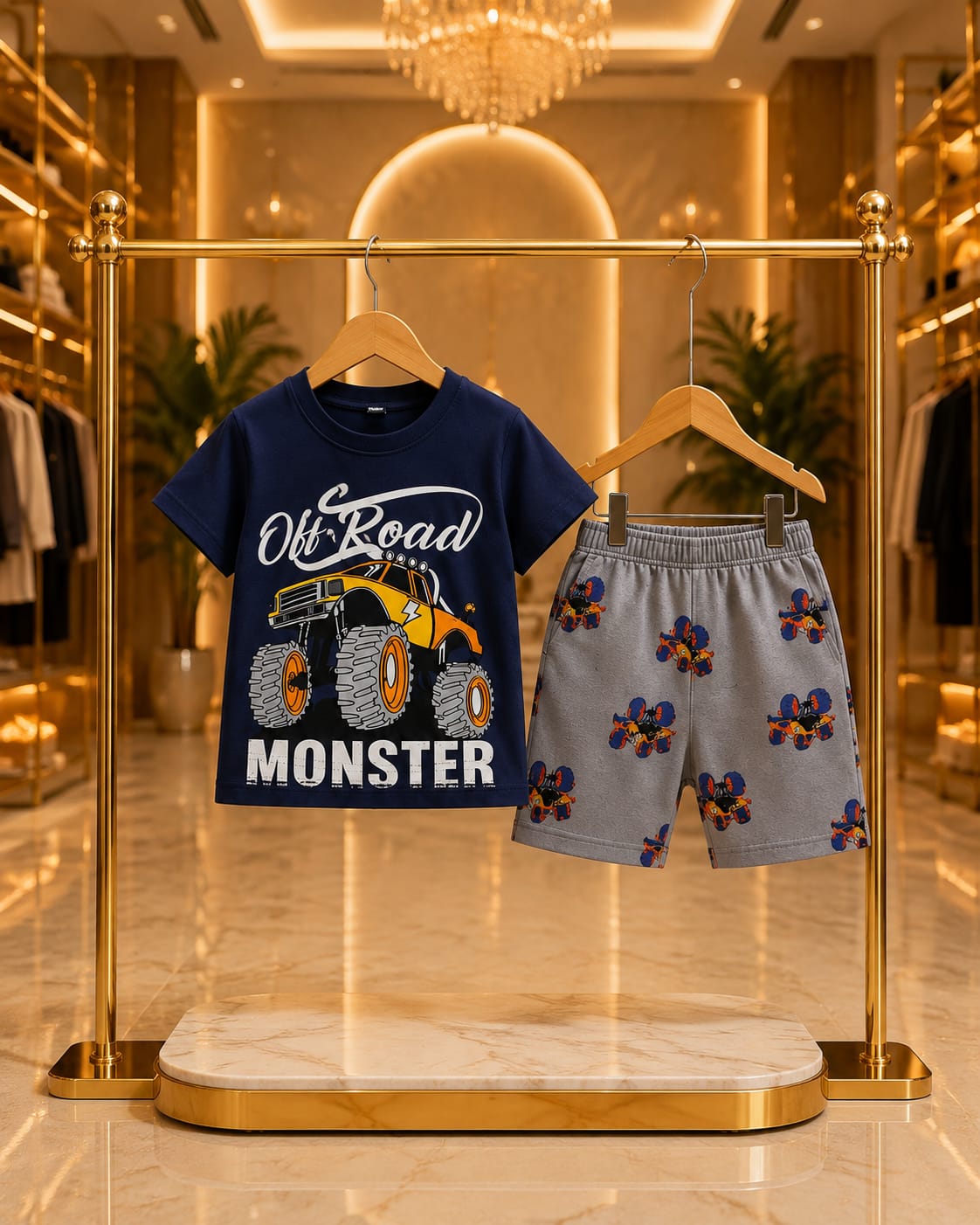 T-Shirt & Short Pant Set-(3 Month - 6 Years)