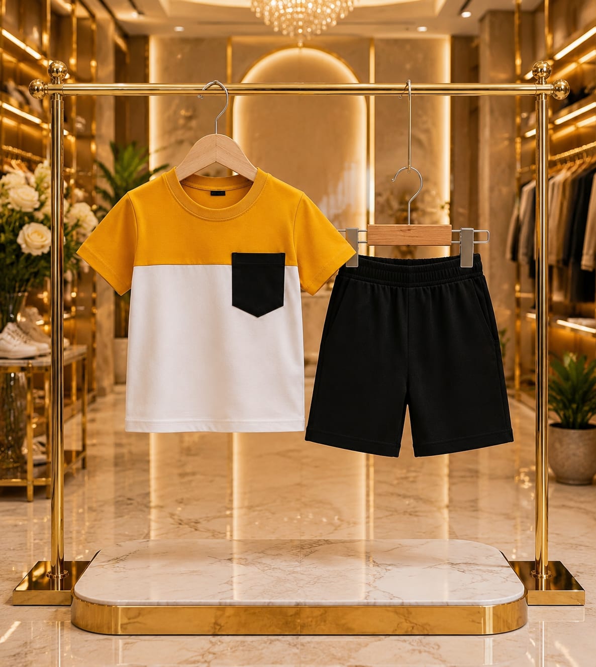 T-Shirt & Short Pant Set-(3 Month - 6 Years)