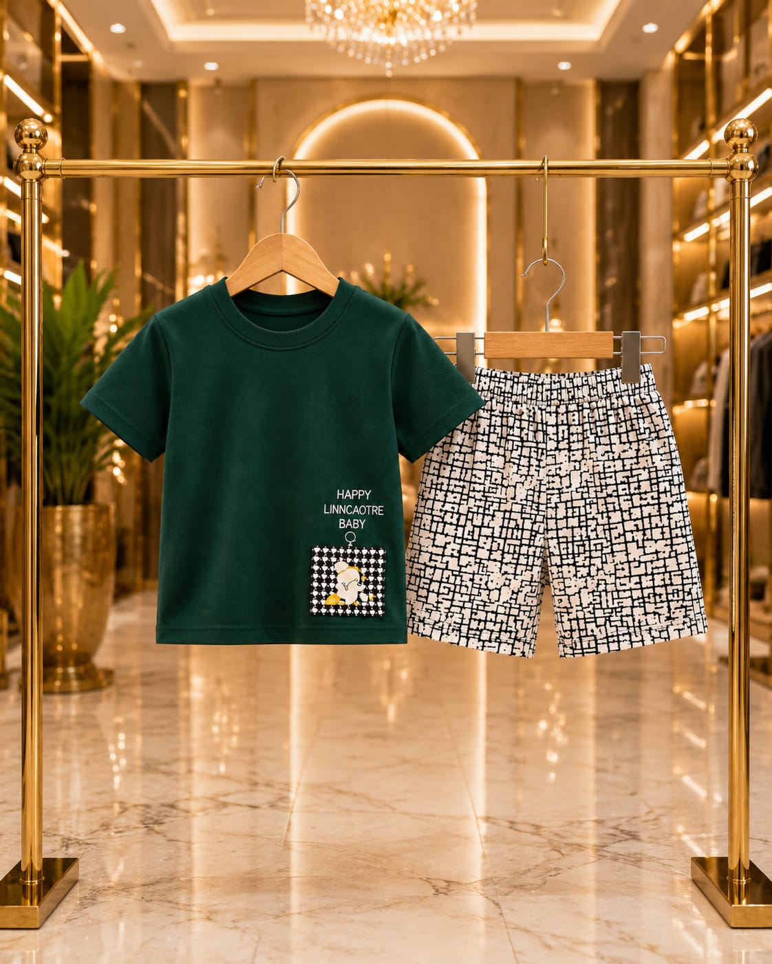 T-Shirt & Short Pant Set-(3 Month - 6 Years)