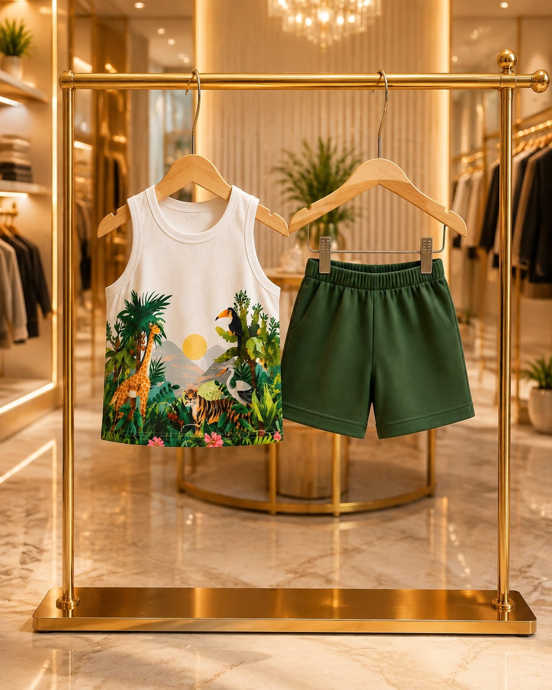 T-Shirt & Short Pant Set-(3 Month - 6 Years)