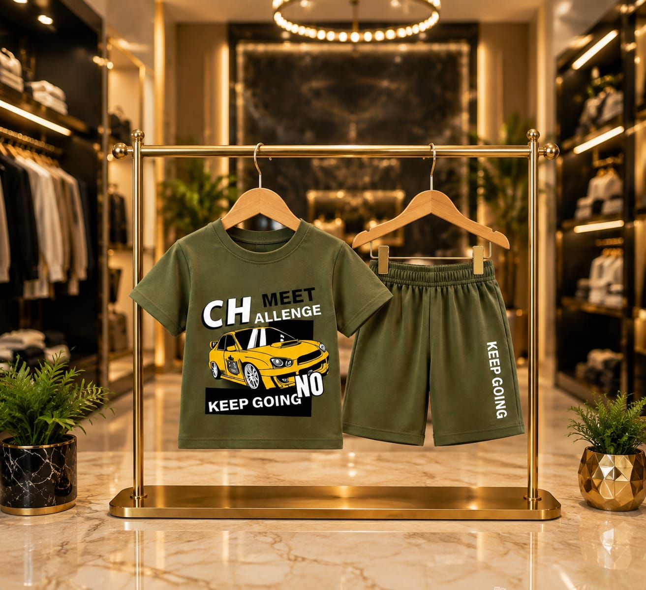 T-Shirt & Short Pant Set-(3 Month - 6 Years)