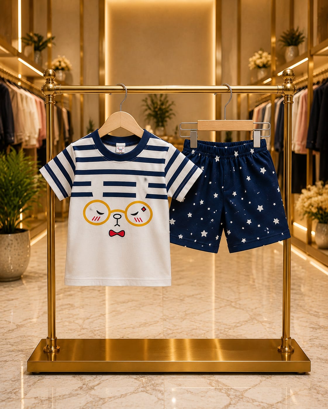 T-Shirt & Short Pant Set-(3 Month - 6 Years)