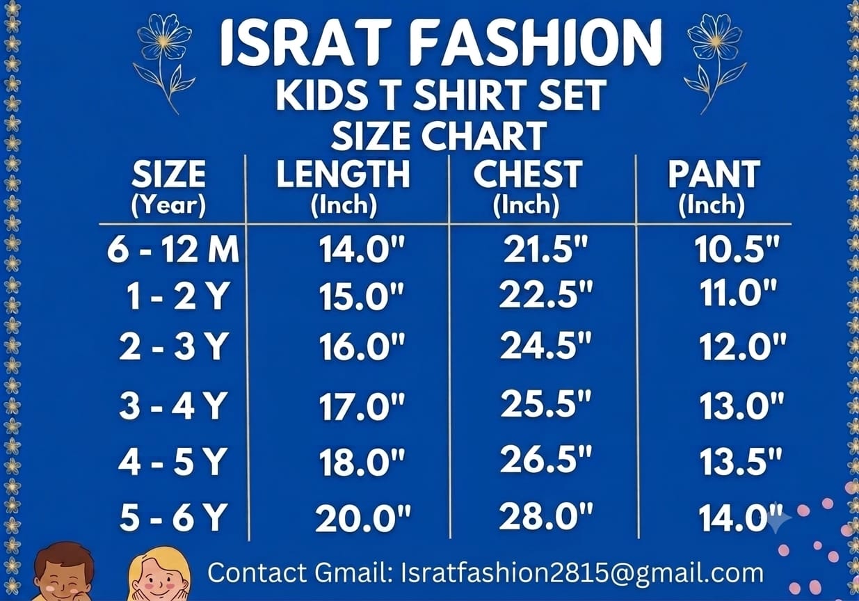 T-Shirt & Short Pant Set-(3 Month - 6 Years)
