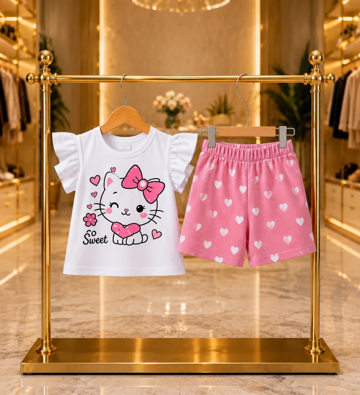 T-Shirt & Short Pant Set-(3 Month - 6 Years)