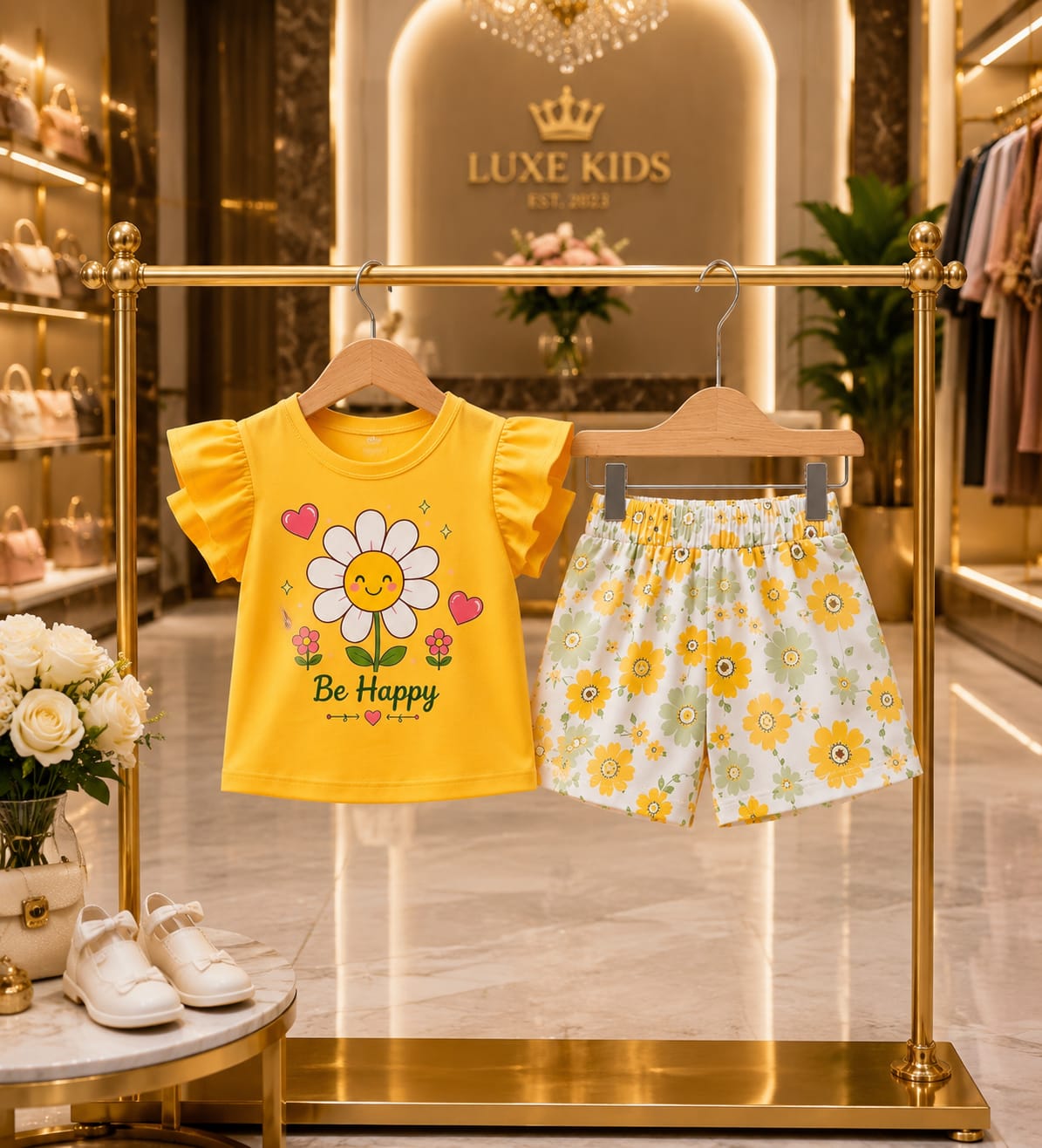 T-Shirt & Short Pant Set-(3 Month - 6 Years)