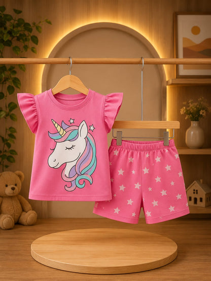 T-Shirt & Short Pant Set-(3 Month - 6 Years)