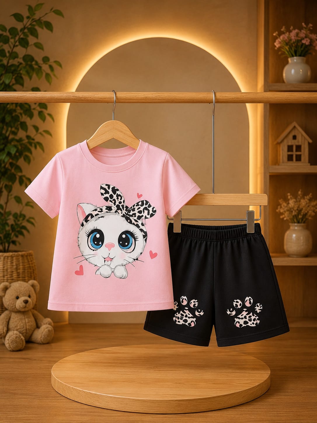T-Shirt & Short Pant Set-(3 Month - 6 Years)