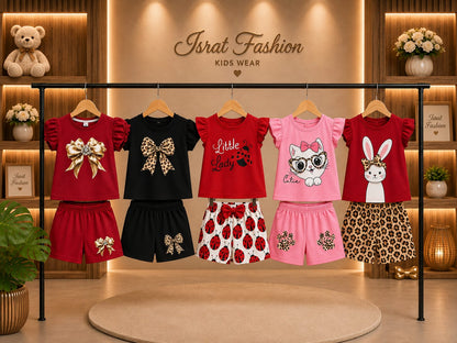 T-Shirt & Short Pant Set- 5 Set Combo-(3 Month - 6 Years)
