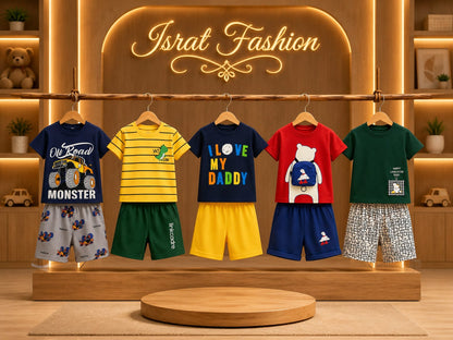 T-Shirt & Short Pant Set- 5 Set Combo-(3 Month - 6 Years)