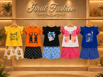 T-Shirt & Short Pant Set- 5 Set Combo-(3 Month - 6 Years)