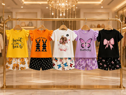 T-Shirt & Short Pant Set- 5 Set Combo-(3 Month - 6 Years)