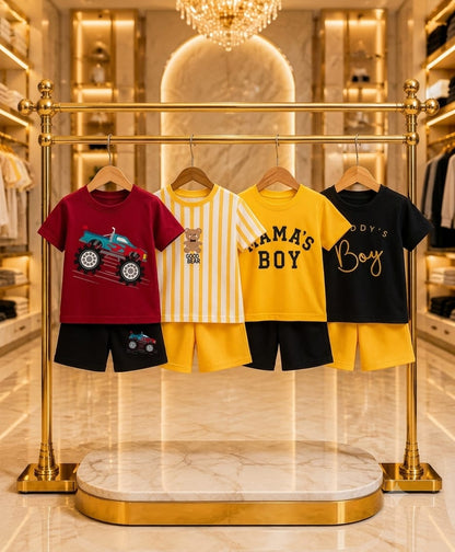 T-Shirt & Short Pant Set- 4 Set Combo-(3 Month - 6 Years)