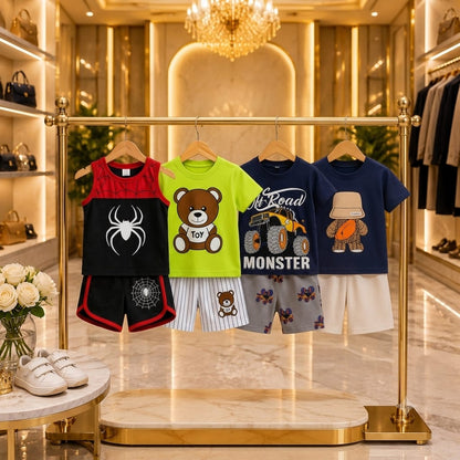 T-Shirt & Short Pant Set- 4 Set Combo-(3 Month - 6 Years)