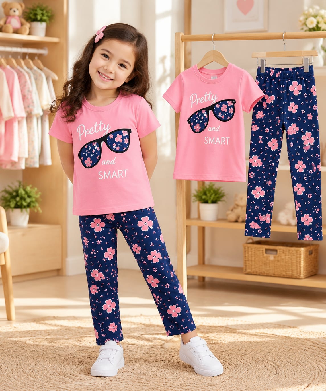 Baby & Kids 2pcs Printed T-shirt & Full Pant (3mths-12yrs)