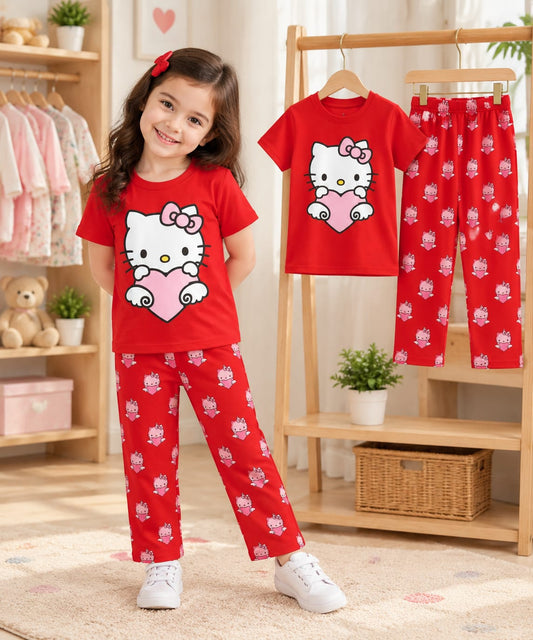Baby & Kids 2pcs Printed T-shirt & Full Pant (3mths-12yrs)