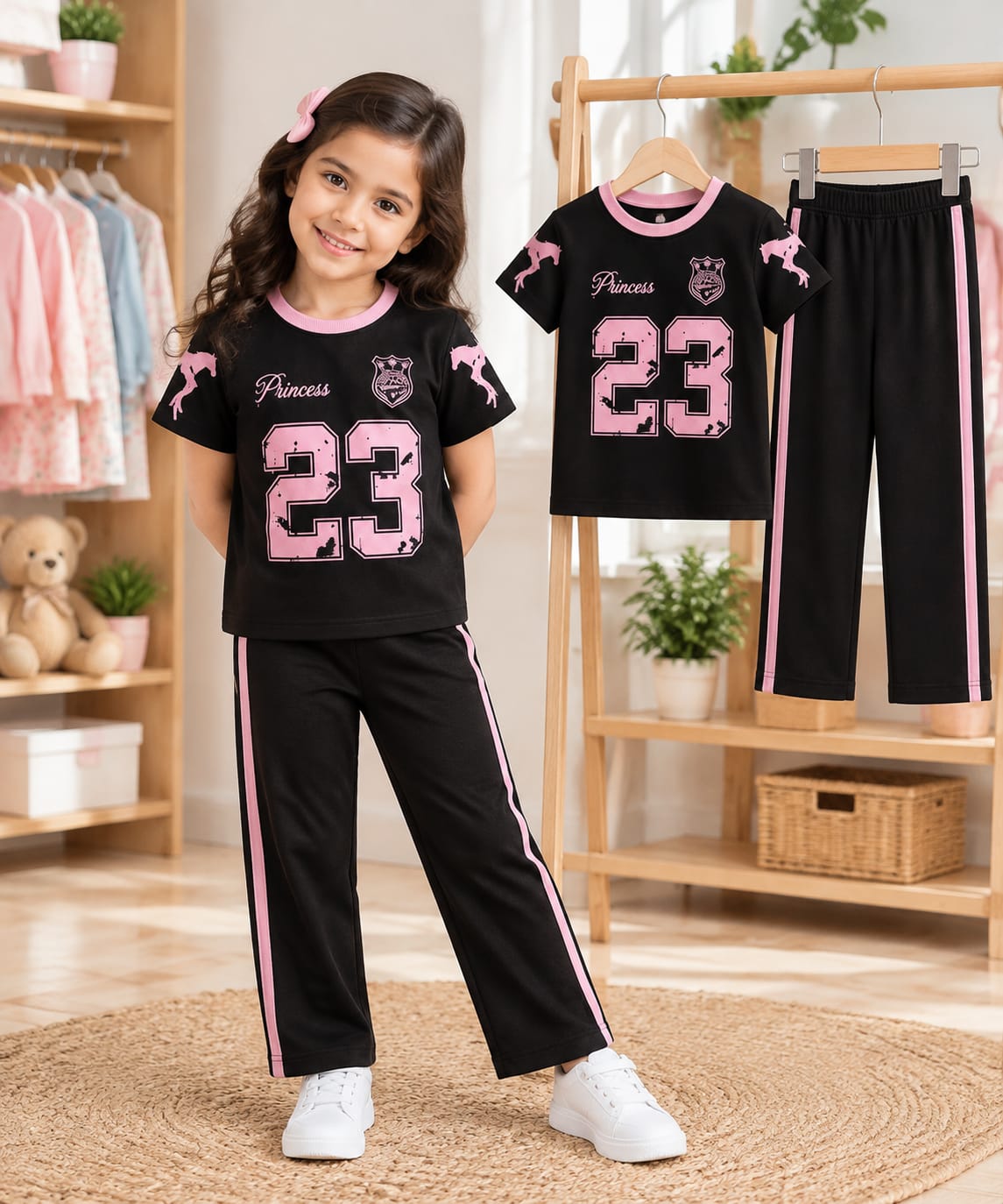 Baby & Kids 2pcs Printed T-shirt & Full Pant (3mths-12yrs)