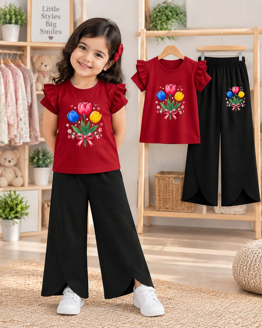 Baby & Kids 2pcs Printed T-shirt & Full Pant (3mths-12yrs)