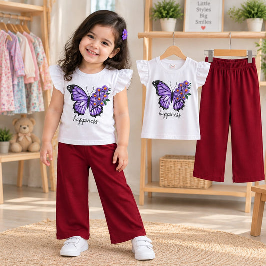 Baby & Kids 2pcs Printed T-shirt & Full Pant (3mths-12yrs)