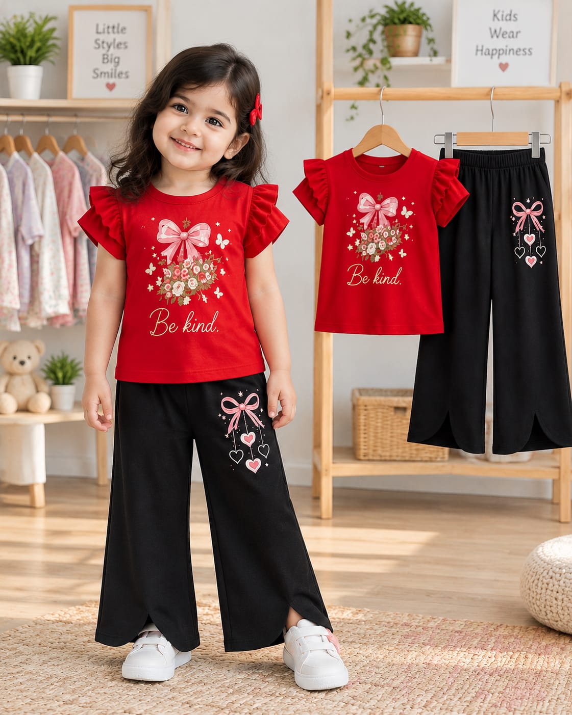 Baby & Kids 2pcs Printed T-shirt & Full Pant (3mths-12yrs)