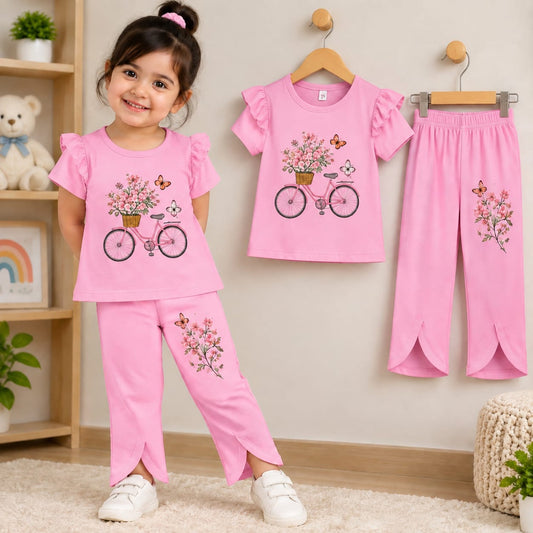 Baby & Kids 2pcs Printed T-shirt & Full Pant (3mths-12yrs)