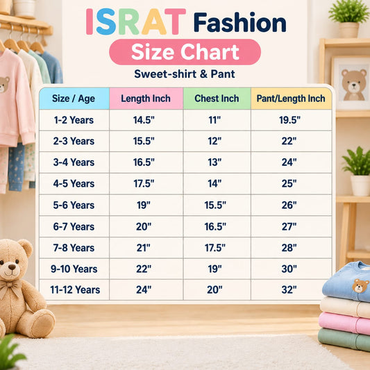 Happy Everyday Teddy Bear Kids Hoodie Set (1 Years - 12 Years)