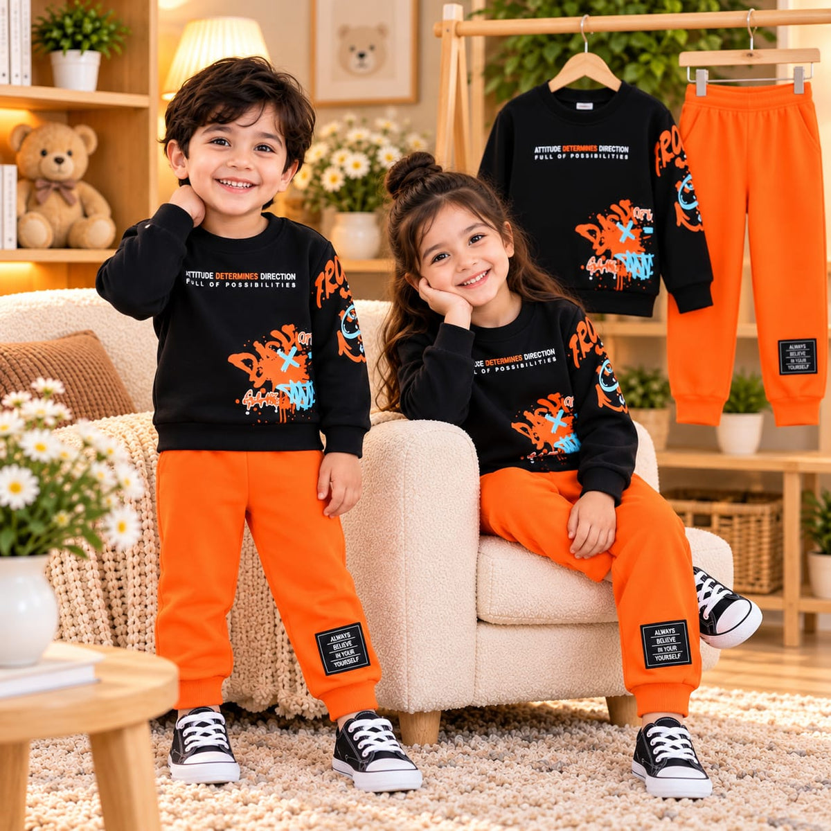 Kids Sweatshirt & Jogger Set (1 Years - 8 Years)