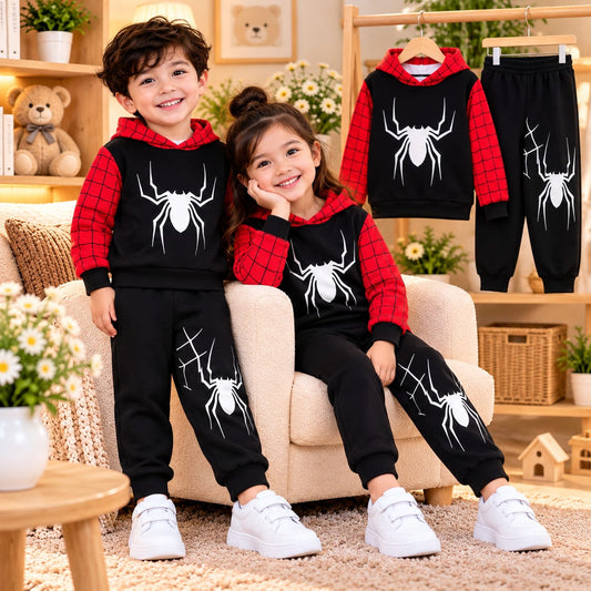 Spider Print Kids Hoodie & Jogger Set ( 1 Years - 12 Years)