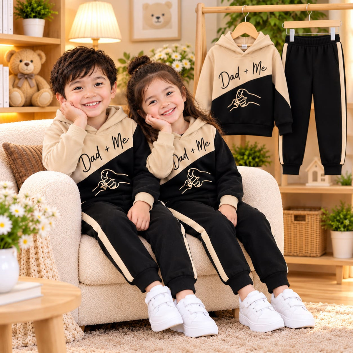 Dad & Me Kids Hoodie and Jogger Set (1 Years - 12 Years)