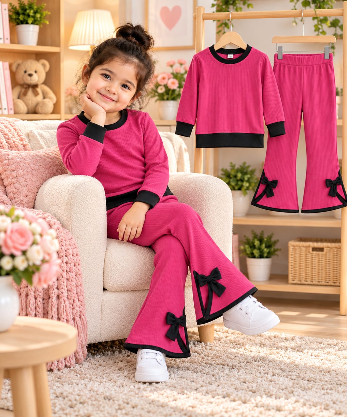 Kids Sweatshirt & Flared Pant Set (1 Years - 12 Years)