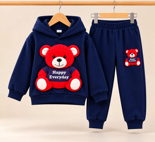 Happy Everyday Teddy Bear Kids Hoodie Set (1 Years - 12 Years)