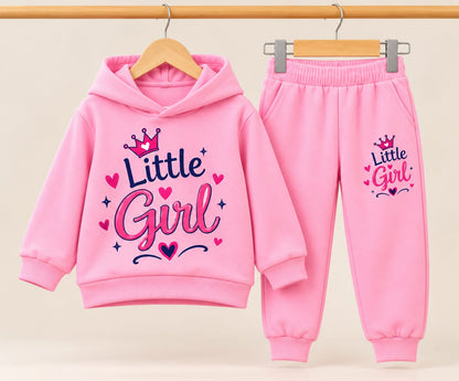 Premium Pink Little Girl Hoodie & Jogger Set 🎀 (1 Years - 12 Years)