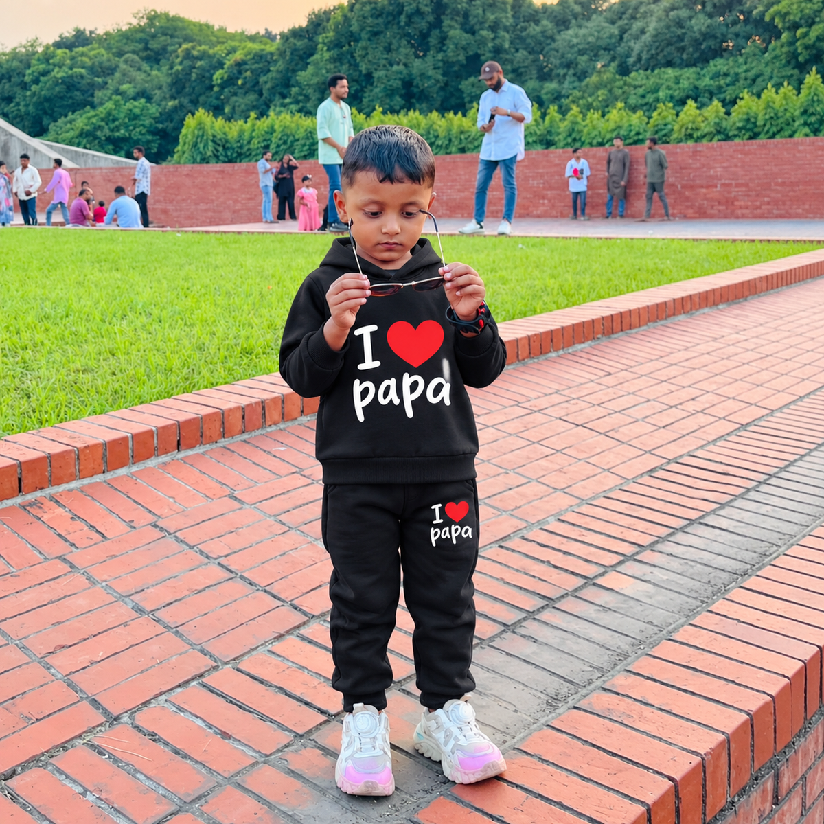I Love Mom Printed Kids Hoodie Set (1 Years - 12 Years) (Copy)